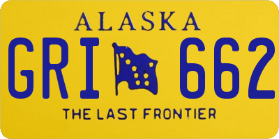 AK license plate GRI662
