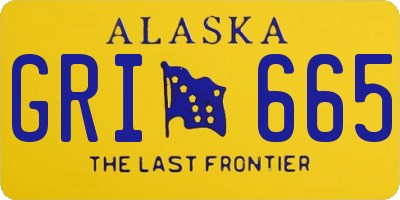 AK license plate GRI665