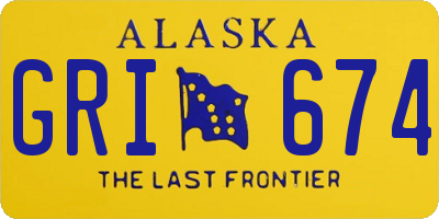 AK license plate GRI674