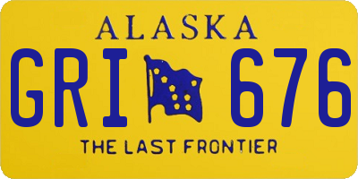 AK license plate GRI676