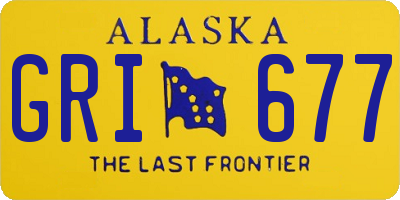 AK license plate GRI677