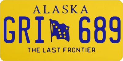 AK license plate GRI689