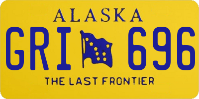AK license plate GRI696