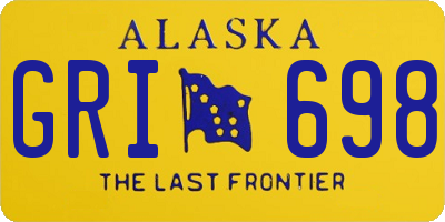 AK license plate GRI698