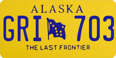 AK license plate GRI703