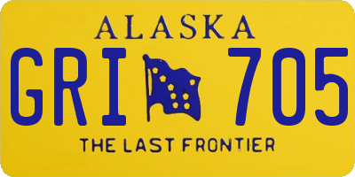 AK license plate GRI705