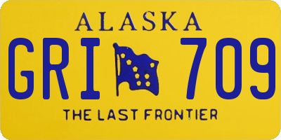 AK license plate GRI709