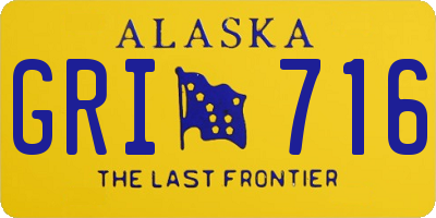 AK license plate GRI716