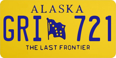 AK license plate GRI721