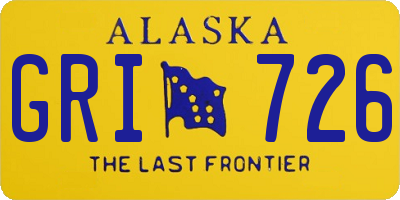 AK license plate GRI726