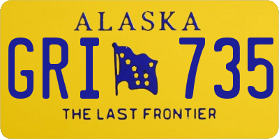 AK license plate GRI735