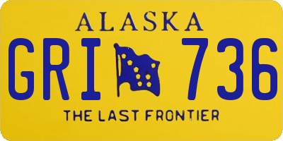 AK license plate GRI736