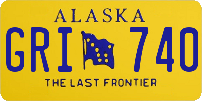 AK license plate GRI740