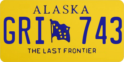 AK license plate GRI743