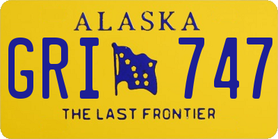 AK license plate GRI747