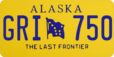 AK license plate GRI750