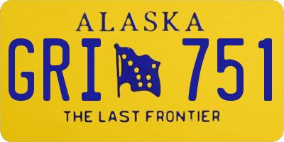 AK license plate GRI751