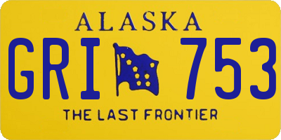AK license plate GRI753