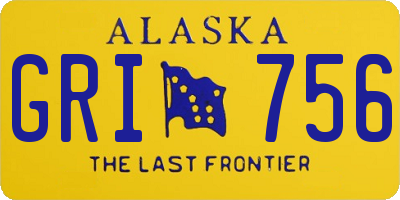 AK license plate GRI756