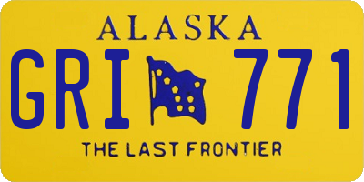 AK license plate GRI771