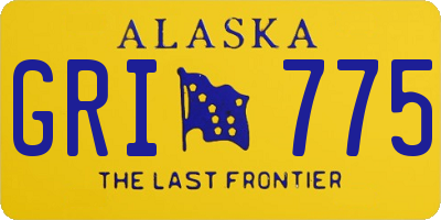 AK license plate GRI775