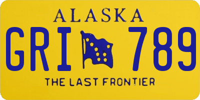 AK license plate GRI789