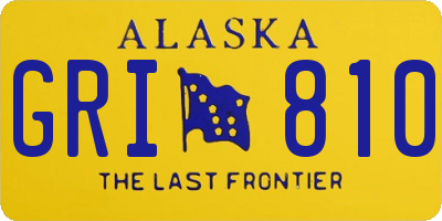 AK license plate GRI810