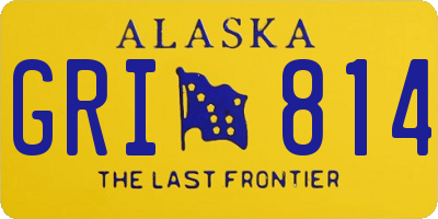 AK license plate GRI814