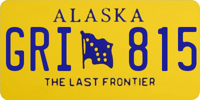 AK license plate GRI815