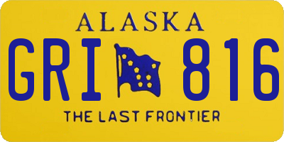 AK license plate GRI816