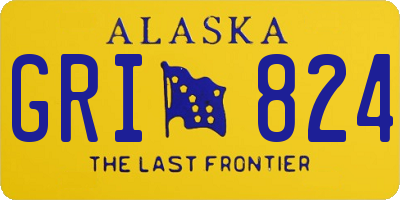 AK license plate GRI824