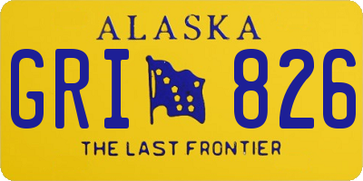 AK license plate GRI826