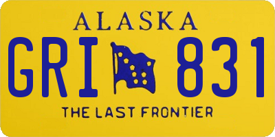 AK license plate GRI831
