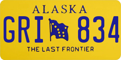 AK license plate GRI834
