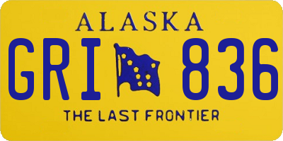 AK license plate GRI836