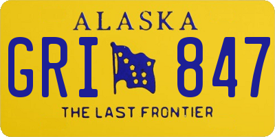 AK license plate GRI847