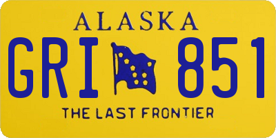 AK license plate GRI851