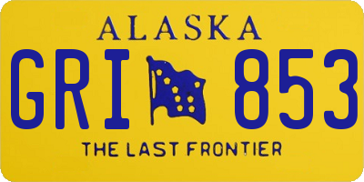 AK license plate GRI853