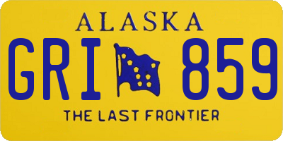 AK license plate GRI859