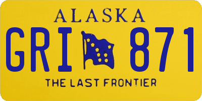 AK license plate GRI871