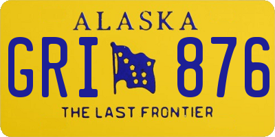 AK license plate GRI876