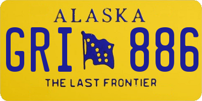 AK license plate GRI886