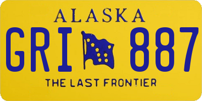 AK license plate GRI887