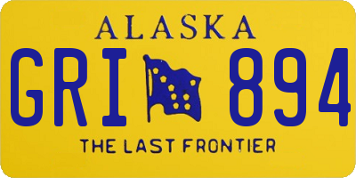 AK license plate GRI894