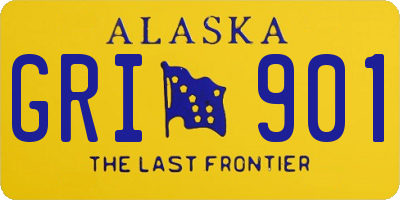 AK license plate GRI901