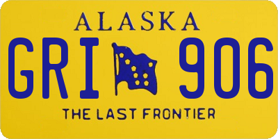 AK license plate GRI906