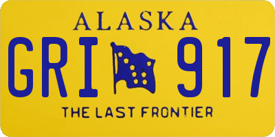 AK license plate GRI917