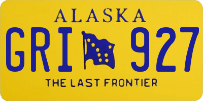 AK license plate GRI927