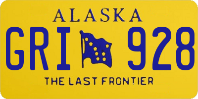 AK license plate GRI928