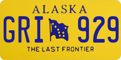 AK license plate GRI929